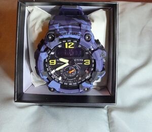 Ativa Black and Blue Camouflage Watch